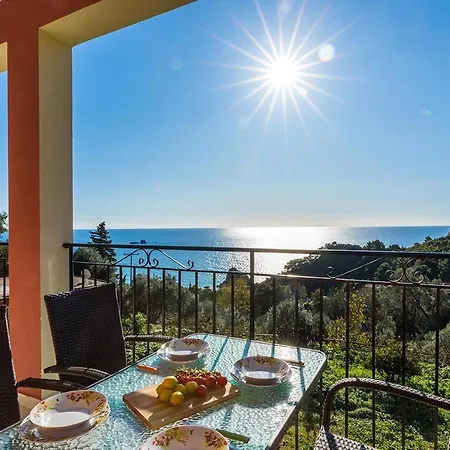 Studio Apartments With Pool Panorama Sea View Pelekas Beach Corfu Lejlighed